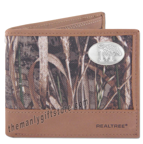 Memphis Tigers Zep Pro Bifold Wallet REALTREE MAX-5 Camo