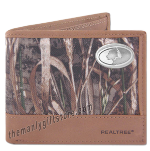 Mossy Oak Logo Zep Pro Bifold Wallet REALTREE MAX-5 Camo
