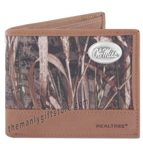 Ole Miss Rebels Zep Pro Bifold Wallet REALTREE MAX-5 Camo