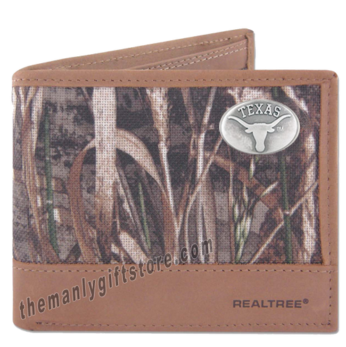 Texas Longhorns Zep Pro Bifold Wallet REALTREE MAX-5 Camo