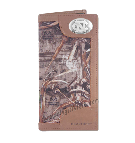 UNC North Carolina Tar Heels Roper REALTREE MAX-5 Camo Wallet