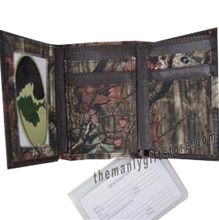 Load image into Gallery viewer, Marshall University Mossy Oak Camo Trifold Wallet