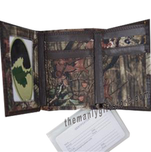 Load image into Gallery viewer, Ohio State Buckeyes Mossy Oak Camo Trifold Wallet