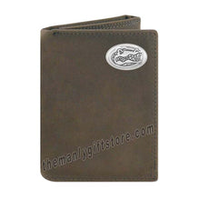 Load image into Gallery viewer, Florida Gators Crazy Horse Genuine Leather Trifold Wallet