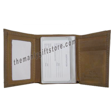 Load image into Gallery viewer, North Carolina State Fence Row Camo Genuine Leather Trifold Wallet