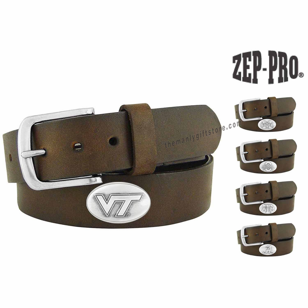 Virginia Tech Zep-Pro Leather Concho Belt