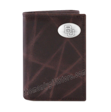 Load image into Gallery viewer, Baylor Bears Wrinkle Zep Pro Leather Trifold Wallet
