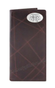 Texas A&M Aggies Wrinkle Zep Pro Leather Roper Wallet
