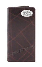 Load image into Gallery viewer, Mississippi State Bulldogs Wrinkle Zep Pro Leather Roper Wallet