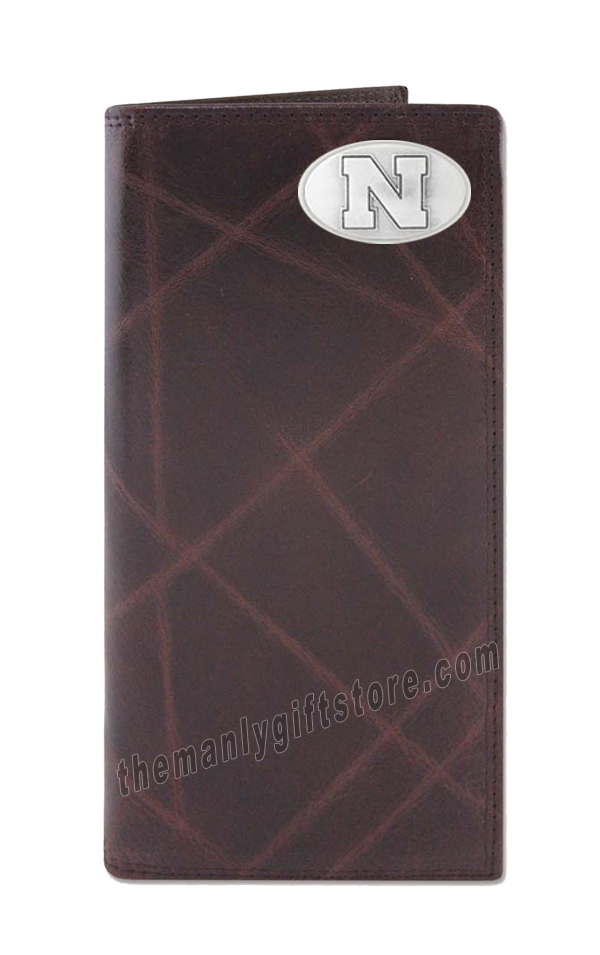 Nebraska Cornhuskers Wrinkle Zep Pro Leather Roper Wallet