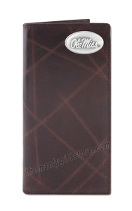 Ole Miss Rebels Wrinkle Zep Pro Leather Roper Wallet