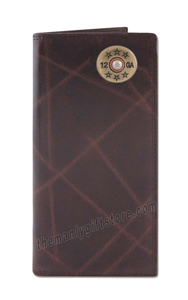 Shotgun Shell Wrinkle Zep Pro Leather Roper Wallet