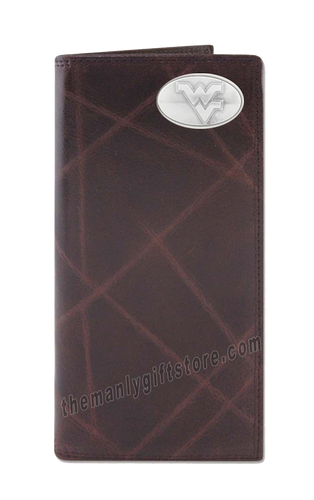 West Virginia Wrinkle Zep Pro Leather Roper Wallet