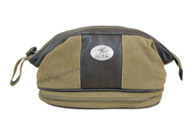 Load image into Gallery viewer, Alabama Zep Pro Khaki Canvas Concho Toiletry Bag