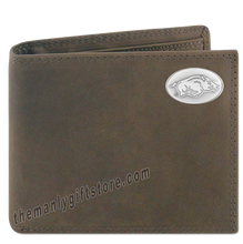 Load image into Gallery viewer, Arkansas Razorback Crazy Horse Genuine Leather Bifold Wallet