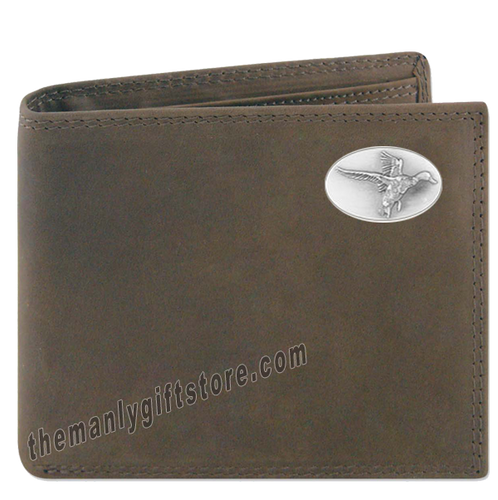 Flying Duck Genuine Crazy Horse Leather Bifold Wallet