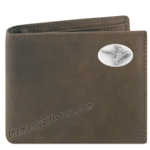 Flying Duck Genuine Crazy Horse Leather Bifold Wallet