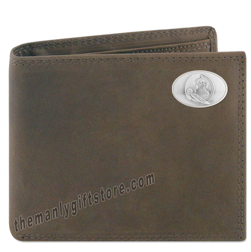 Florida State Seminoles FSU Genuine Crazy Horse Leather Bifold Wallet