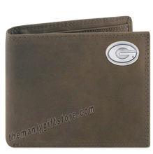 Load image into Gallery viewer, Georgia Bulldogs Crazy Horse Leather Bifold Wallet
