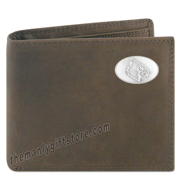 Louisville Cardinals Crazy Horse Leather Bifold Wallet – Manly
