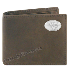 Load image into Gallery viewer, West Virginia  Genuine Crazy Horse Leather Bifold Wallet