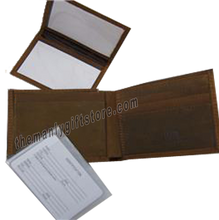 Load image into Gallery viewer, Mossy Oak Logo Genuine Crazy Horse Leather Bifold Wallet