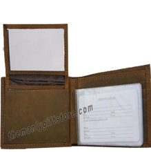 Load image into Gallery viewer, Dolphin Mahi Mahi Genuine Crazy Horse Leather Bifold Wallet
