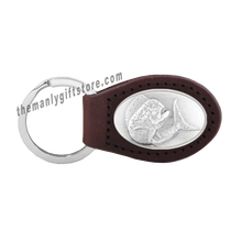 Load image into Gallery viewer, Dolphin Mahi Mahi Zep-Pro Leather Concho Key Fob Brown, Camo or Black