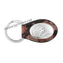 Load image into Gallery viewer, Dolphin Mahi Mahi Zep-Pro Leather Concho Key Fob Brown, Camo or Black