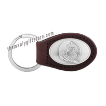 Load image into Gallery viewer, FSU Zep-Pro Leather Concho Key Fob Brown, Camo or Black