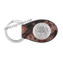 Load image into Gallery viewer, Georgia Mascot Zep-Pro Leather Concho Key Fob Brown, Camo or Black