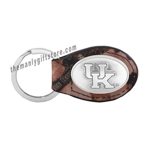 Kentucky Zep-Pro Leather Concho Key Fob Brown, Camo or Black