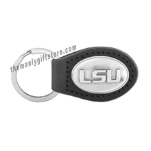 Load image into Gallery viewer, LSU Zep-Pro Leather Concho Key Fob Brown, Camo or Black