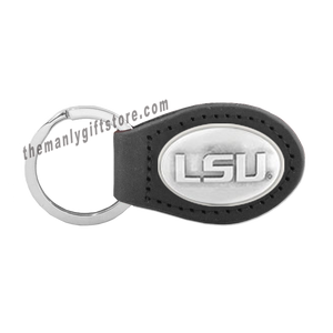 LSU Zep-Pro Leather Concho Key Fob Brown, Camo or Black