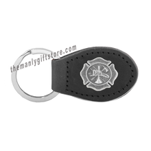 Load image into Gallery viewer, Maltese Cross Zep-Pro Leather Concho Key Fob Brown, Camo or Black