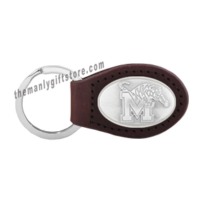 Memphis Zep-Pro Leather Concho Key Fob Brown, Camo or Black