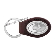 Load image into Gallery viewer, Mossy Oak Logo Zep-Pro Leather Concho Key Fob Brown, Camo or Black