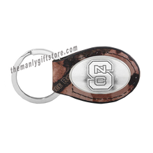 Load image into Gallery viewer, North Carolina State Zep-Pro Leather Concho Key Fob Brown, Camo or Black