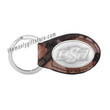 Load image into Gallery viewer, OSU Zep-Pro Leather Concho Key Fob Brown, Camo or Black
