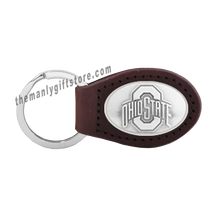 Load image into Gallery viewer, Ohio State Zep-Pro Leather Concho Key Fob Brown, Camo or Black