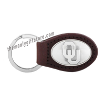 Load image into Gallery viewer, Oklahoma Zep-Pro Leather Concho Key Fob Brown, Camo or Black