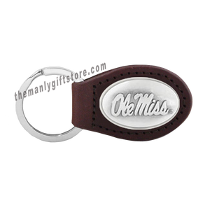 Ole Miss Zep-Pro Leather Concho Key Fob Brown, Camo or Black