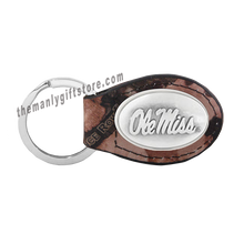Load image into Gallery viewer, Ole Miss Zep-Pro Leather Concho Key Fob Brown, Camo or Black