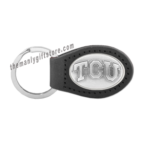 TCU Zep-Pro Leather Concho Key Fob Brown, Camo or Black