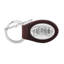 Load image into Gallery viewer, TCU Zep-Pro Leather Concho Key Fob Brown, Camo or Black