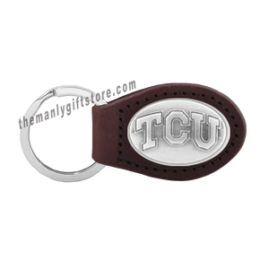 TCU Zep-Pro Leather Concho Key Fob Brown, Camo or Black