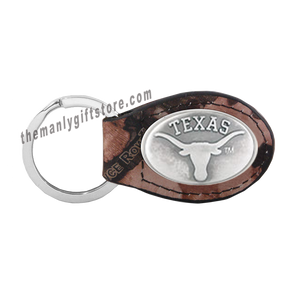 Texas Zep-Pro Leather Concho Key Fob Brown, Camo or Black