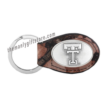 Load image into Gallery viewer, Texas Tech Zep-Pro Leather Concho Key Fob Brown, Camo or Black
