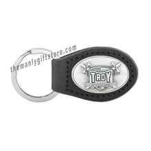 Load image into Gallery viewer, Troy Alabama Zep-Pro Leather Concho Key Fob Brown, Camo or Black