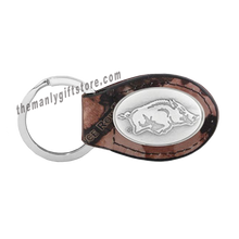 Load image into Gallery viewer, Arkansas Zep-Pro Leather Concho Key Fob Brown, Camo or Black